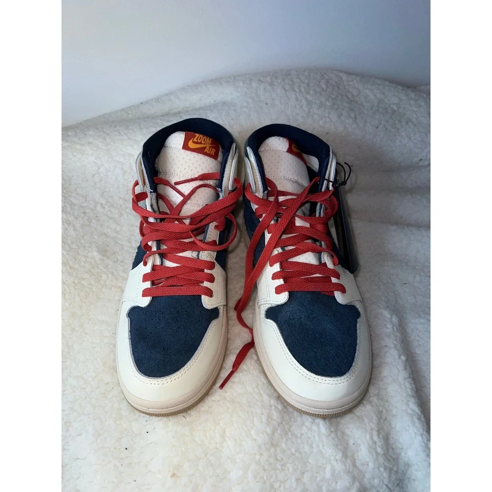 Nike Air Jordan 1 High Zoom Comfort 2 Navy Red White HJ9051-110 Mens 8.5 NEW